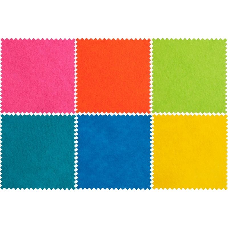 Acrylic Felt 23 x 30cm Brights Shade (6 pack)